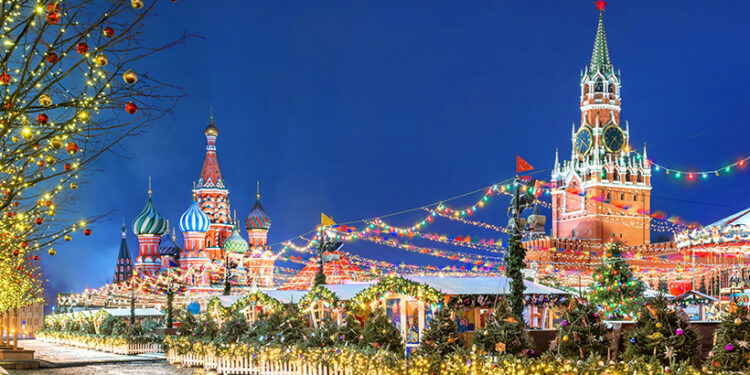 Moskva je počas Vianoc ako mesto zo zimnej rozprávky