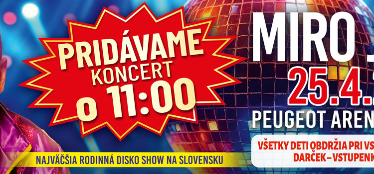 Rodinná disko show Mira Jaroša prichádza už budúci týždeň – Bratislava bude patriť celým rodinám