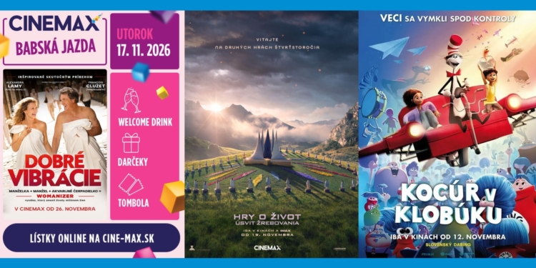 November v CINEMAX bude jazda! Veľké filmové premiéry aj zážitky, ktoré môžete darovať